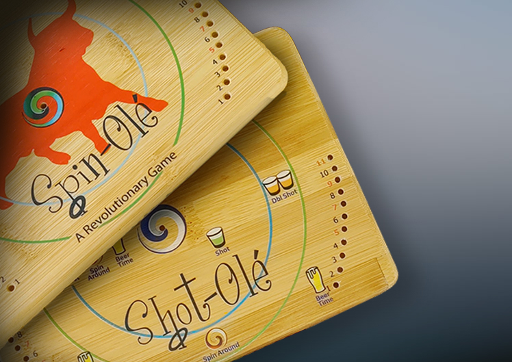 Spin-Olé Shot-Olé game boards
